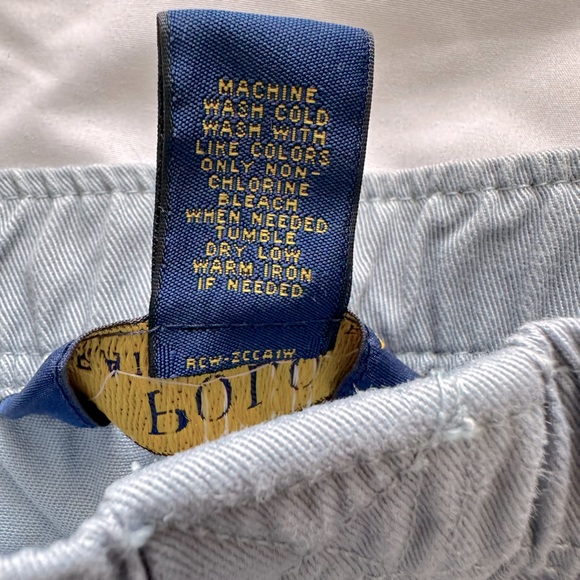 Boy 3T/3 Light Blue/grayish Cotton Shorts Elastic Waste - Picture 3 of 8